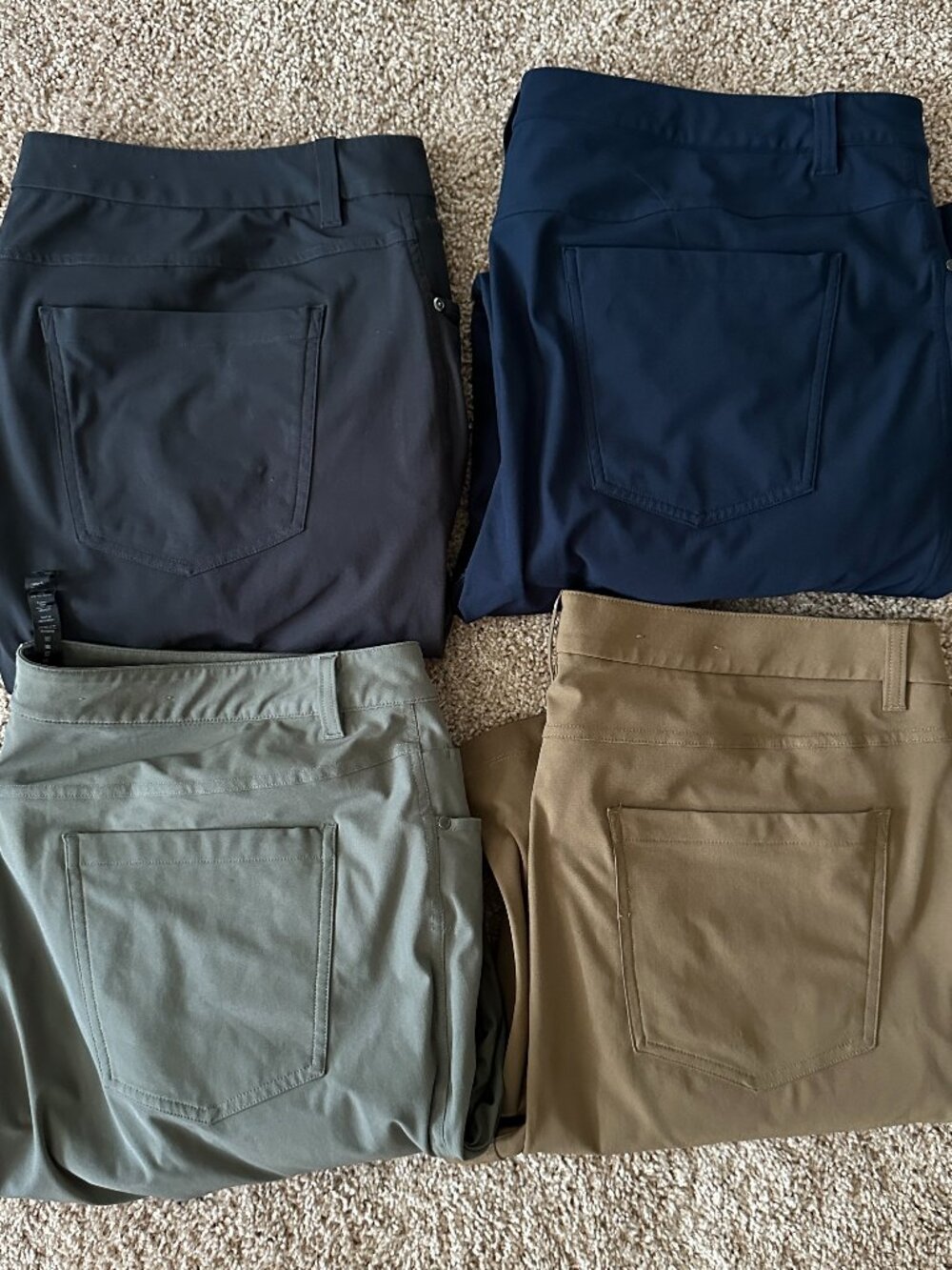 4 x Lululemon ABC Slim-Fit Pant 32" *Warpstreme - Size 38